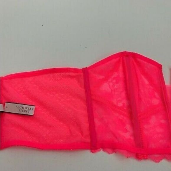 💕Victoria's Secret Dream Angels Lace Corset Bra Neon Pink NWT -Limited Edition - Picture 8 of 9